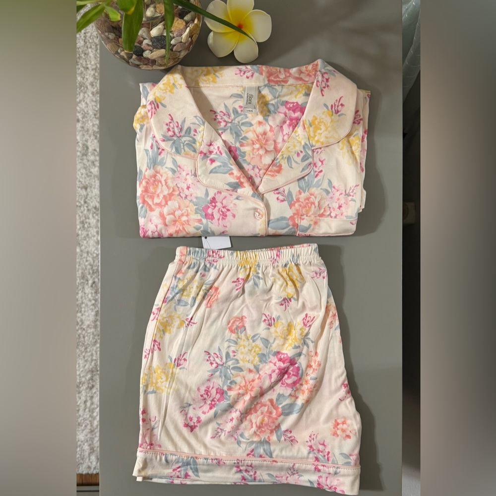 Floral By Floral Negros Pajama Set Multicolor